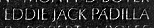 Padilla's name inscribed on the Wall